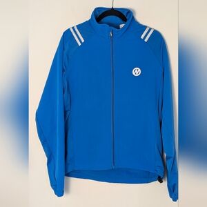 Nashbar Cycling Jacket Men’s Large Royal Blue Full Zip Pockets Softshell EUC